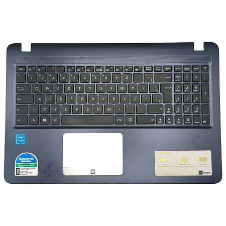 Carcaça Base Com Teclado Notebook Asus X543m X543n Azul Escuro