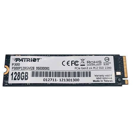 Ssd 128gb Nvme M.2 2280 Patriot P300 Pcie Gen3x4