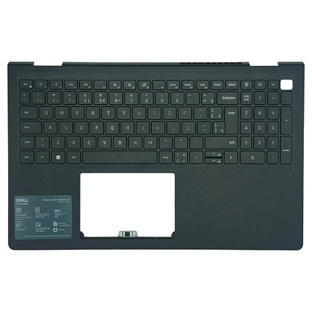 Carcaça Base Superior Com Teclado PT-BR Dell Inspiron 3520 3521 3525 3530 Sem USB-C Cinza Escuro 0418CV Com Detalhe