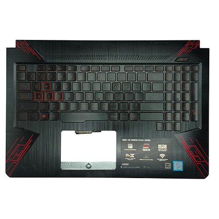 Base Superior Com Teclado Francês Retroiluminado Asus TUF Gaming FX504G FX504GD FX504GE FX504GM 3RBKLTFJN20 3BBKLTAJNL0
