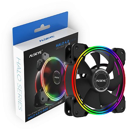 Cooler Fan Gamer Rgb Alseye Halo S04 S-Rgb 120mm Para Gabinete