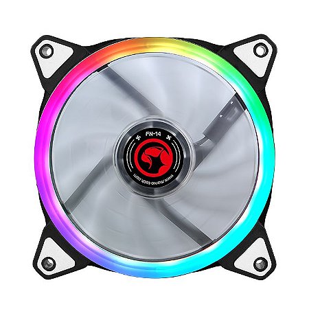 Cooler Fan Gamer Rgb Marvo Fn-14 120mm 4pin Psu Para Gabinete