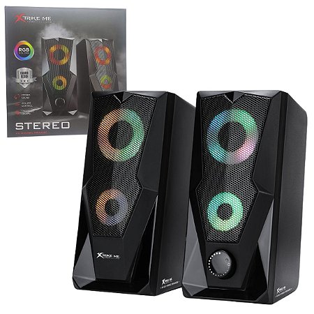 Caixa De Som Gamer Rgb Para Pc Notebook 6w Xtrike-Me Sk-501