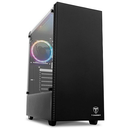 Gabinete Gamer T-Dagger Cube Black Mid Tower Vidro Temperado