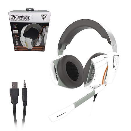 Fone Headset Gamer Gamdias Hephaestus E1 Branco Pc Ps3 Ps4 Xbox One