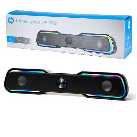 Caixa De Som Gamer Rgb Para Pc Soundbar Surround Hp Dhe-6002