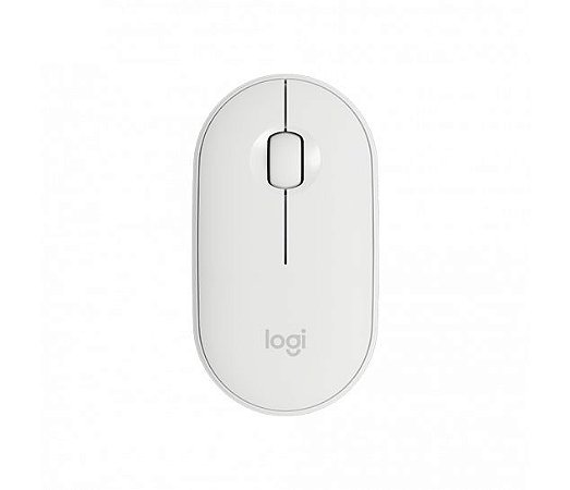 Mouse Sem Fio Bluetooth Wireless Logitech Pebble M350 Branco