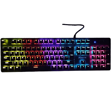 Teclado Mecânico Gamer Rgb Rainbow Xtrike Gk-916 Switch Blue