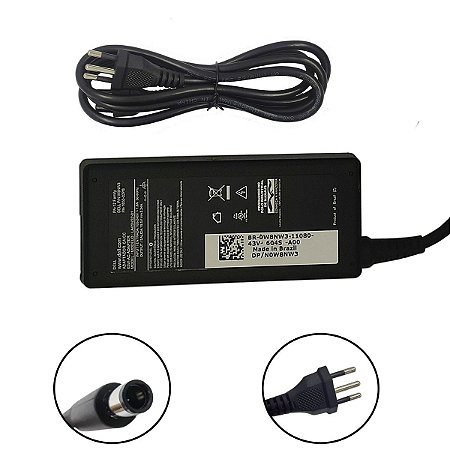 Carregador de Notebook Dell 19.5v 3.34a 65w 7.4x5.0mm Ponta Grossa Original