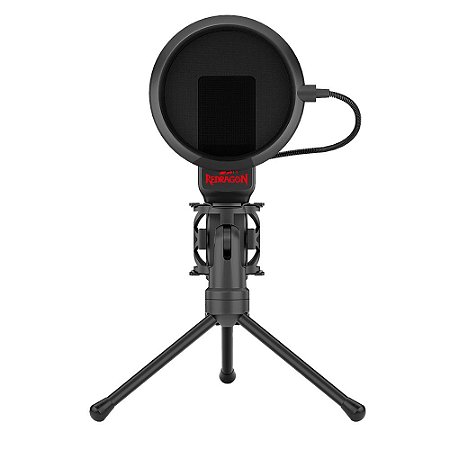 Microfone Gamer Streamer Redragon Seyfert Gm100 P2 Com Tripé