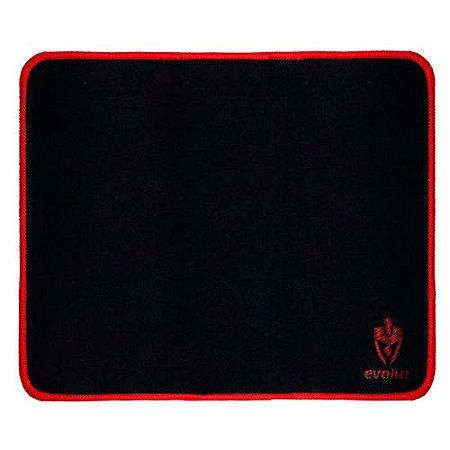 Mouse Pad Gamer Preto Emborrachado 25x21 Evolut Eg-401bk