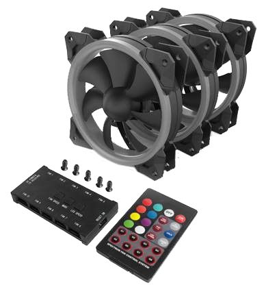 Kit Cooler Para Gabinete 3 Fans Redragon Gc-F008 Rgb 120mm