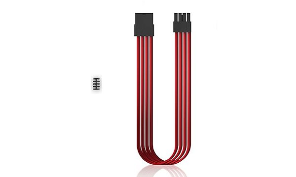 Cabo Extensor Placa De Video 6 E 8 Pinos Vermelho 30cm