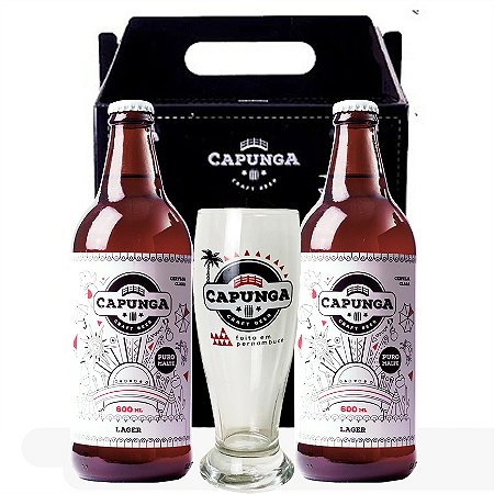 2 UND. CAPUNGA LAGER 600ML + 1 UND. COPO TULIPA 300ml (KIT)