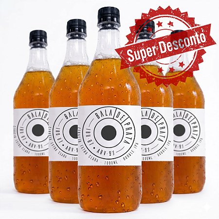 12x Chopp Double IPA Bala de Prata 1L - PET Growler