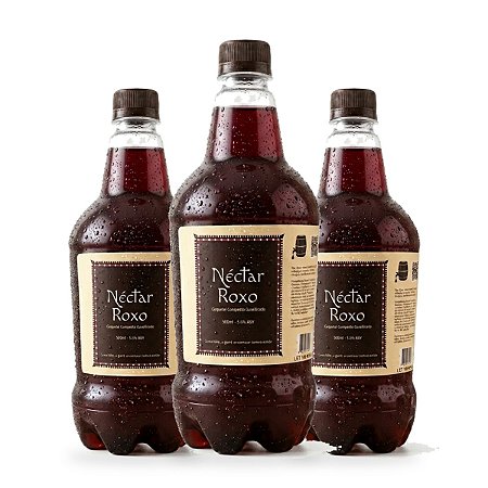 3x Chopp de Vinho Néctar Roxo 1L - PET Growler