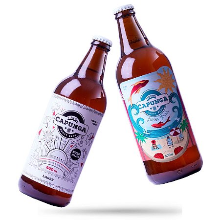 12 UND. CAPUNGA PILSEN PRAIA 600ML + 12 UND. CAPUNGA LAGER 600ML