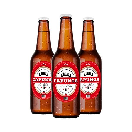 6 UND. CAPUNGA PILSEN PURO MALTE 600ml - GARRAFA COMUM