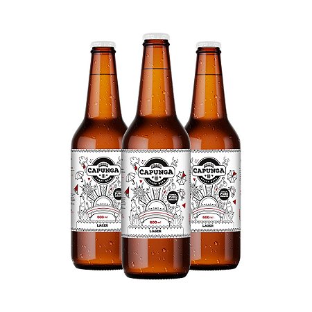 12 UND. CAPUNGA LAGER 600ML - GARRAFA ONE WAY