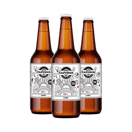 6 UND. CAPUNGA LAGER 600ML - GARRAFA ONE WAY