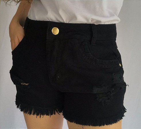 short jeans preto
