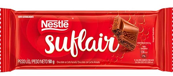 Chocolate Suflair Nestlé em Barra 50g