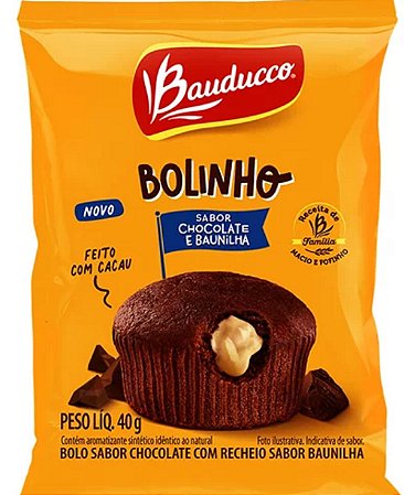 Bolinho Bauducco Sabor Chocolate e Baunilha 40g