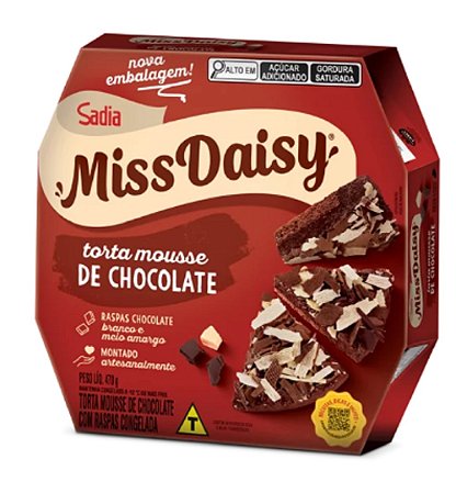 Torta Mousse de Chocolate com Raspas Miss Daisy Caixa 470g
