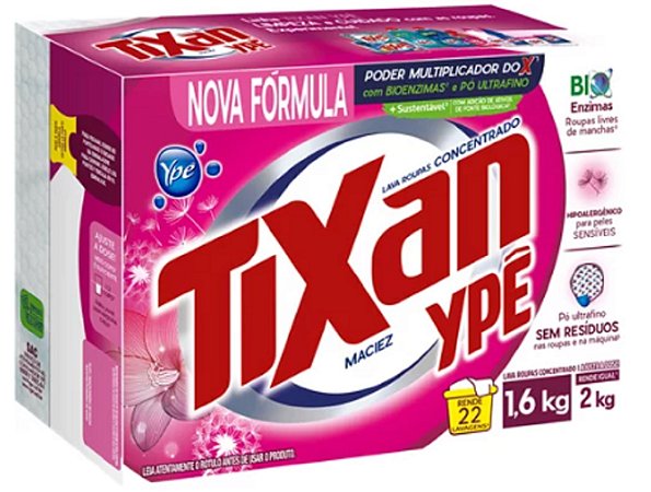 Sabão em Pó Tixan Ypê Maciez Concentrado 1,6kg