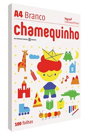Folha de Sulfite Chamequinho Branca A4 100 folhas