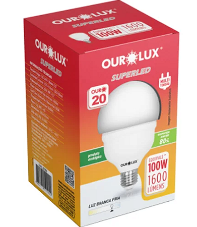 Lâmpada Ourolux Superled Ouro 20T 6500K