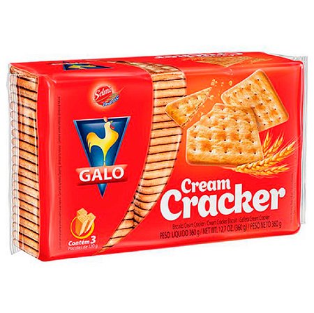 BISCOITO CREAM CRACKER GALO PACOTE DE 360G