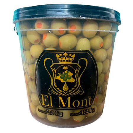 AZEITONA VERDE RECHEADA EL MONT BALDE DE 2KG