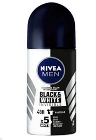 Desodorante Roll-On Nivea Men Invisible for Black & White - 50ml