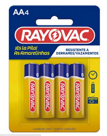 Pilha Rayovac Amarelinha Pequena SM - 4un