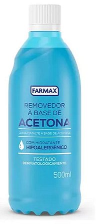 Removedor De Esmalte Acetona Com Hidratante Farmax 500ml
