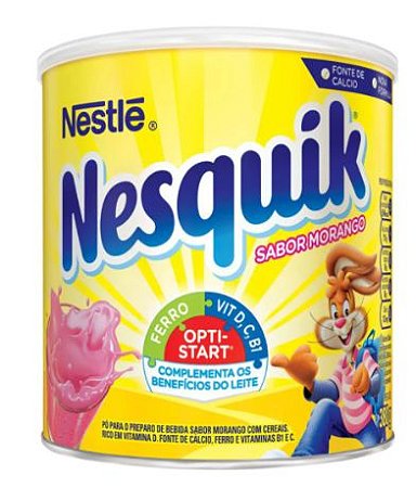 Achocolatado em Po Nesquik Morango 380g