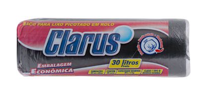 Saco p/lixo rolo preto 30L 30un