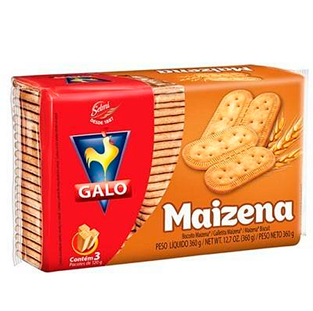 Biscoito Maizena Galo Pacote de 360g