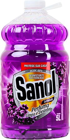 Sanol Desinfetante Líquido Para Uso Geral Lavanda 5 Litros
