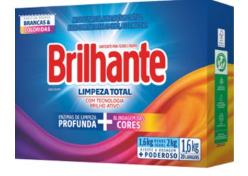 Lava roupa  em Pó Brilhante Limpeza Total - 1,6kg