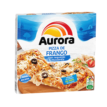 Pizza de Frango com Requeijão e Mussarela Aurora 460g