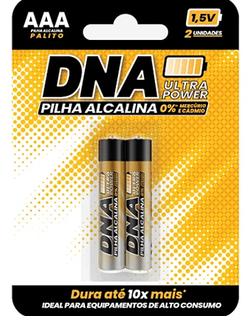 Pilhas Alcalinas DNA Power AAA 2 Unidades(Palito)