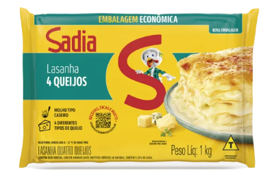 Lasanha Quatro Queijos Sadia Embalagem Econômica - 1kg
