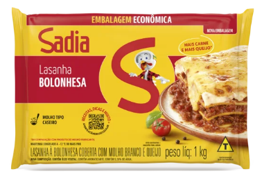Lasanha Bolonhesa Sadia Embalagem Econômica - 1kg