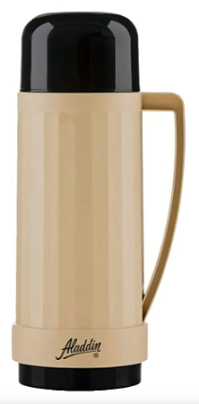 Garrafa Térmica Aladdin 1 Litro Rosca Conserva Quente Cor Preta