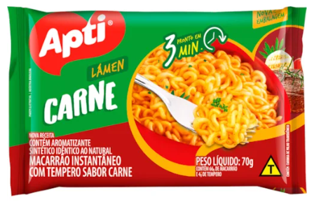 Macarrão Instantâneo Apti Sabor Carne 70g