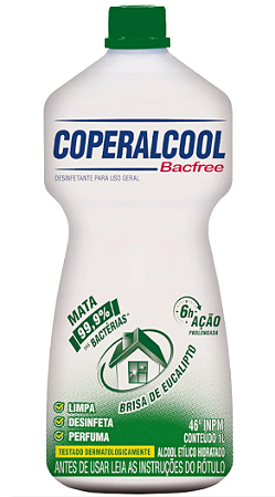 Álcool Coperalcool Bacfree Líquido INPM Eucalipto 46 1l