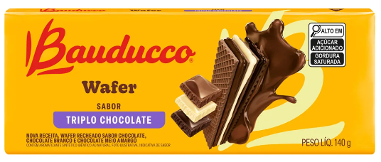 Wafer Bauducco 140g Triplo Chocolate