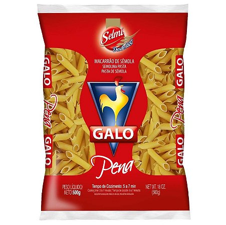 Macarrão Pena Sêmola Galo 500g